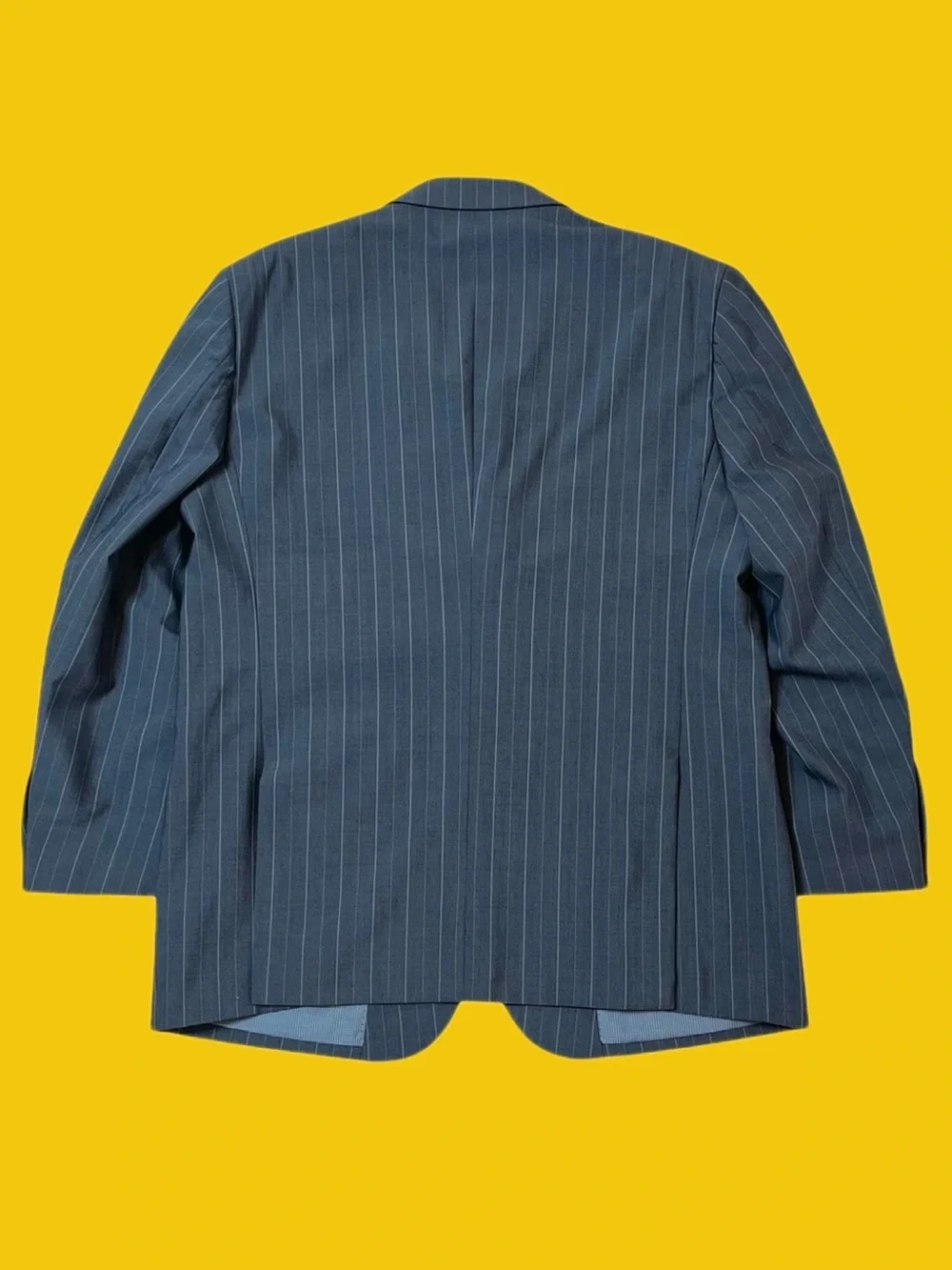 COOGI Luxe Blue Pinstripe Wool Blend Sport Coat Blazer 46R